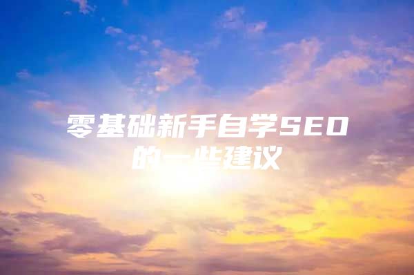 零基础新手自学SEO的一些建议