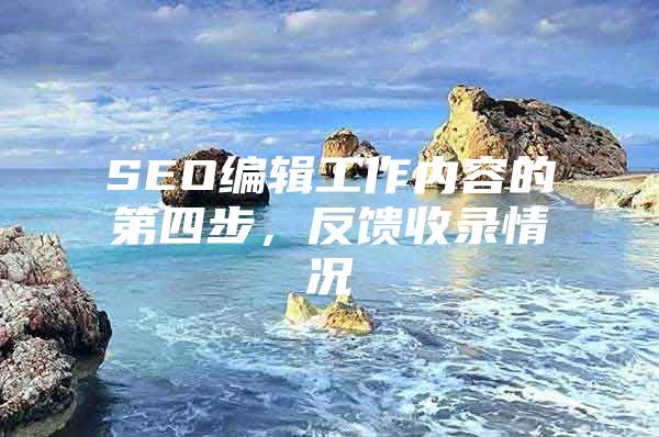 SEO编辑工作内容的第四步，反馈收录情况