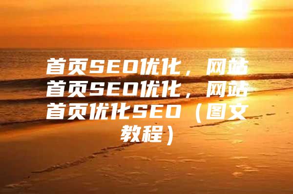 首页SEO优化，网站首页SEO优化，网站首页优化SEO（图文教程）