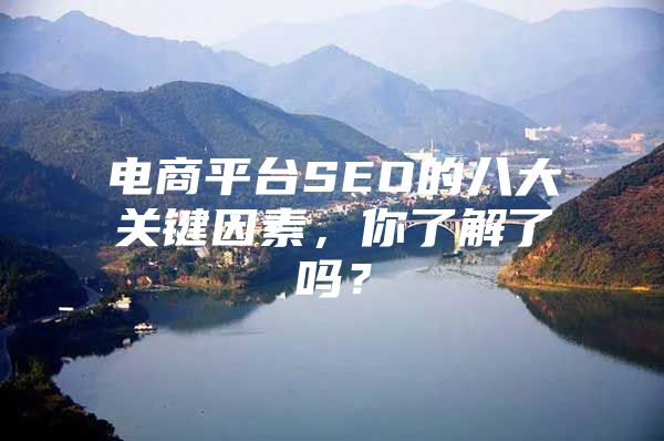 电商平台SEO的八大关键因素，你了解了吗？