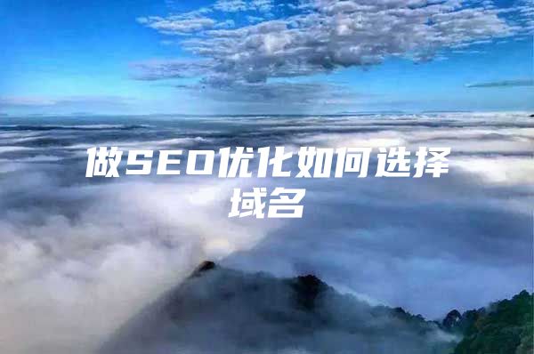 做SEO优化如何选择域名