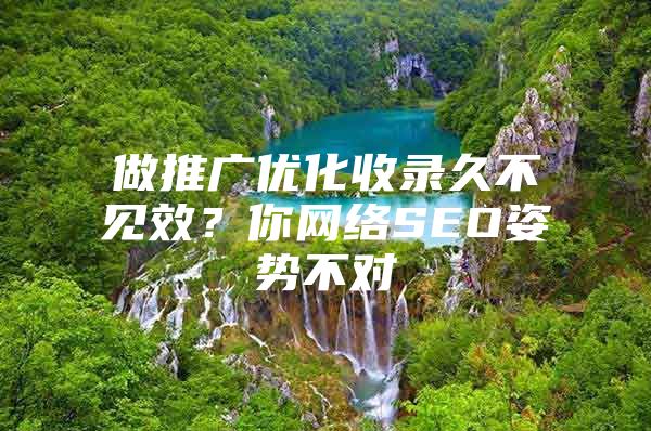 做推广优化收录久不见效？你网络SEO姿势不对