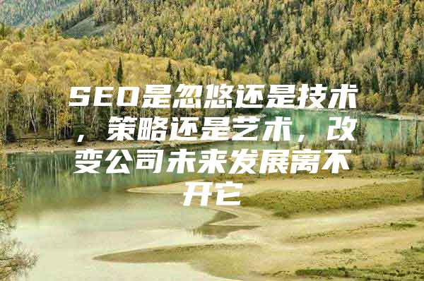 SEO是忽悠还是技术，策略还是艺术，改变公司未来发展离不开它