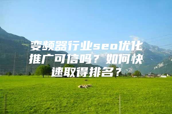 变频器行业seo优化推广可信吗？如何快速取得排名？