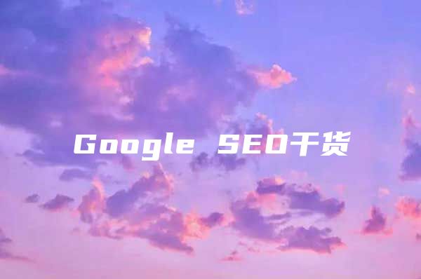 Google SEO干货②