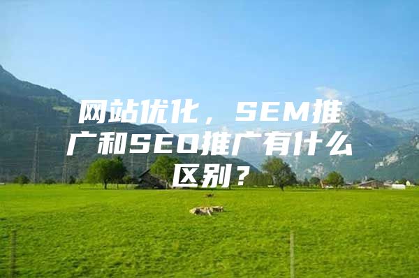 网站优化，SEM推广和SEO推广有什么区别？