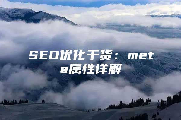 SEO优化干货：meta属性详解