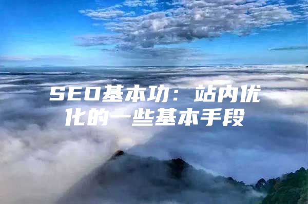 SEO基本功：站内优化的一些基本手段