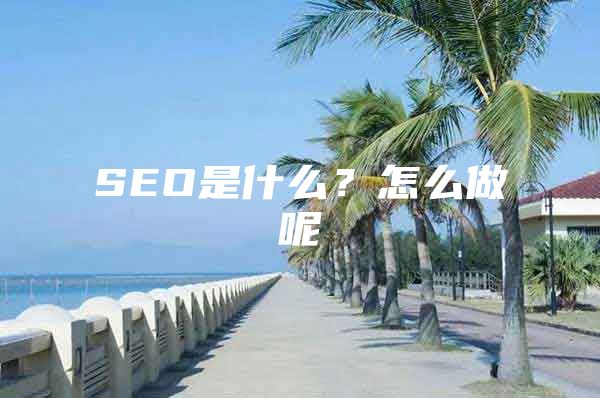 SEO是什么？怎么做呢