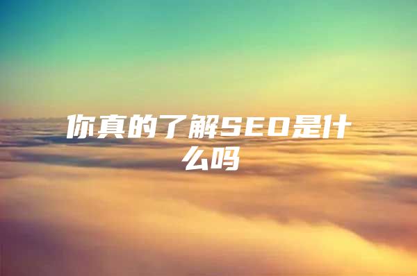 你真的了解SEO是什么吗