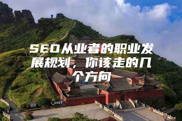 SEO从业者的职业发展规划，你该走的几个方向