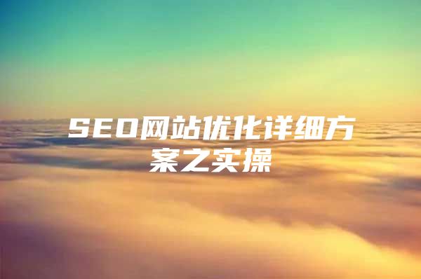 SEO网站优化详细方案之实操