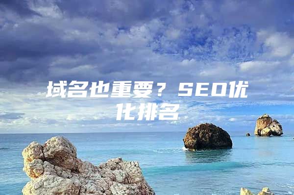 域名也重要？SEO优化排名