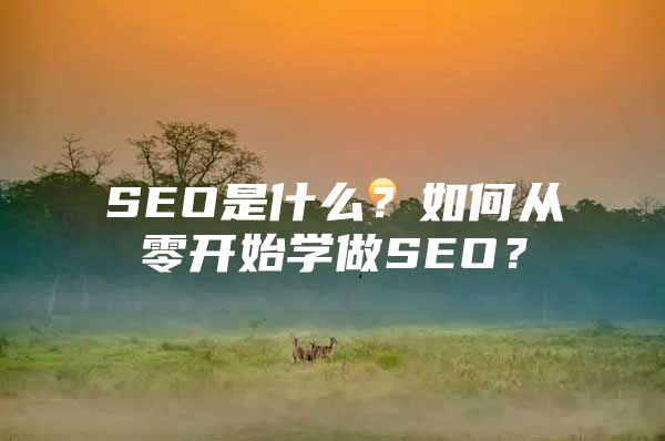 SEO是什么？如何从零开始学做SEO？