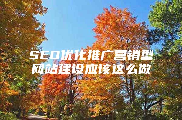 SEO优化推广营销型网站建设应该这么做