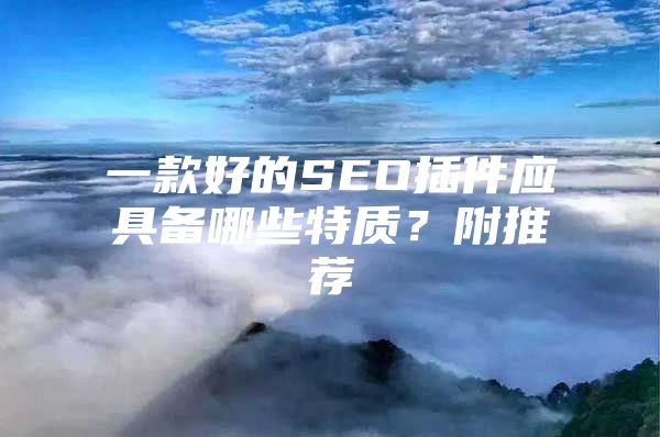 一款好的SEO插件应具备哪些特质？附推荐