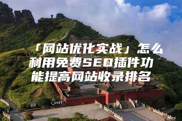 「网站优化实战」怎么利用免费SEO插件功能提高网站收录排名