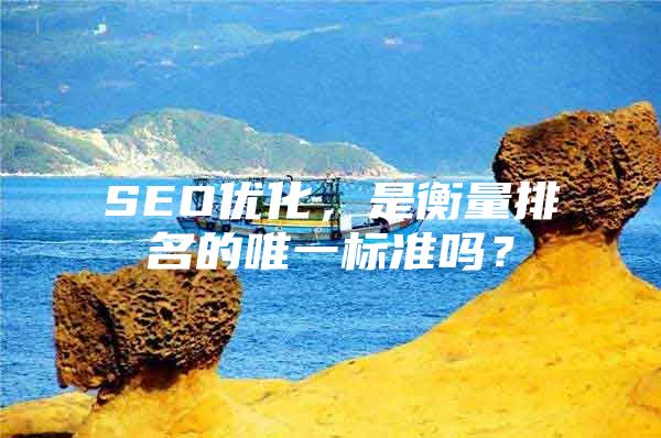 SEO优化，是衡量排名的唯一标准吗？