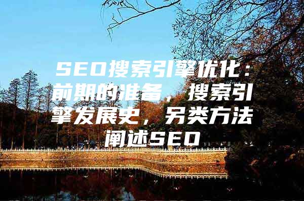 SEO搜索引擎优化：前期的准备，搜索引擎发展史，另类方法阐述SEO