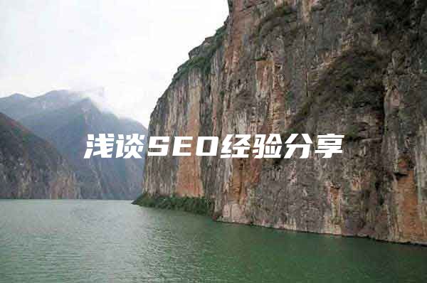 浅谈SEO经验分享