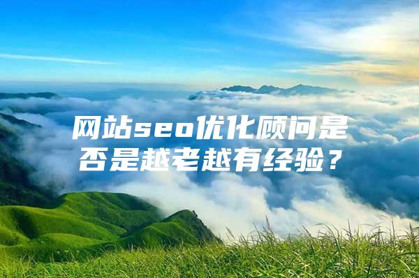 网站seo优化顾问是否是越老越有经验？