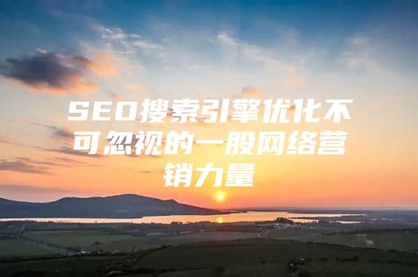 SEO搜索引擎优化不可忽视的一股网络营销力量