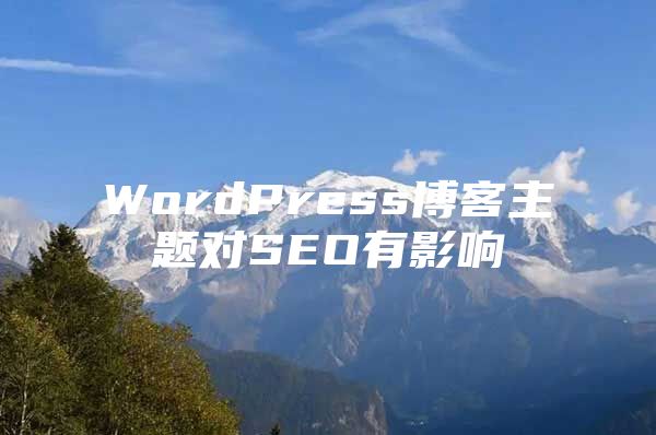 WordPress博客主题对SEO有影响