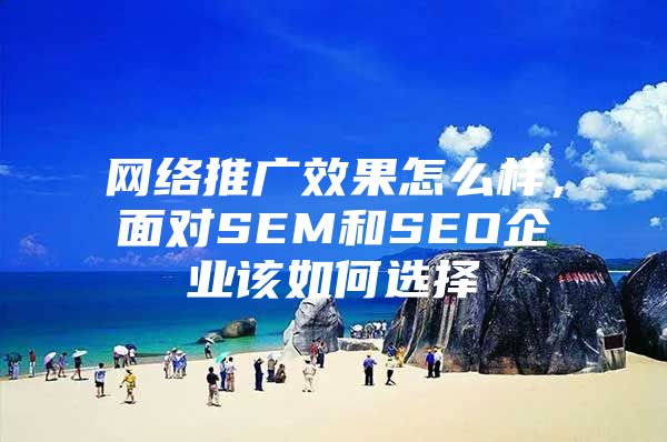 网络推广效果怎么样，面对SEM和SEO企业该如何选择