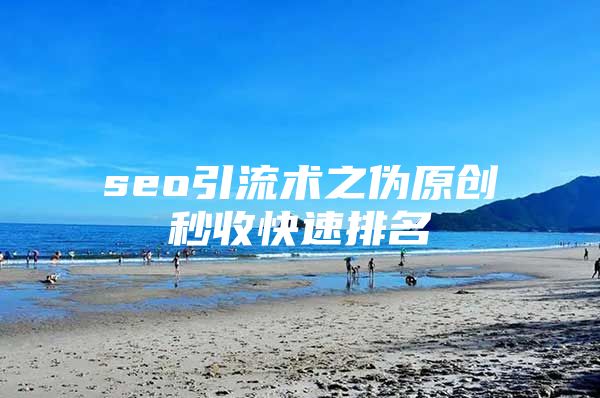 seo引流术之伪原创秒收快速排名