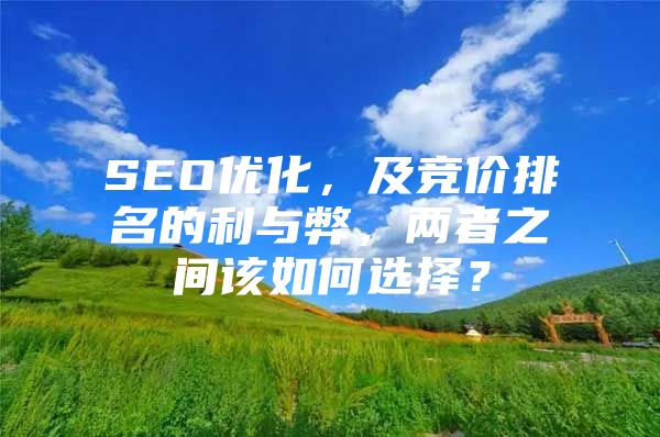 SEO优化，及竞价排名的利与弊，两者之间该如何选择？