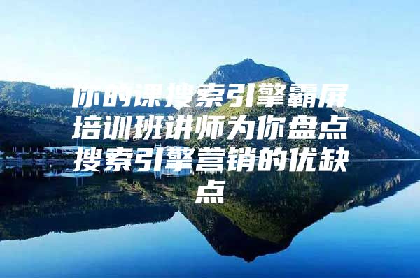 你的课搜索引擎霸屏培训班讲师为你盘点搜索引擎营销的优缺点